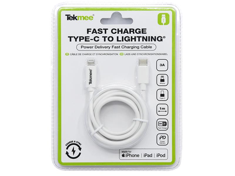 TECNOSHOP Cavo dati USB Type C - Lightning 1 m Tekmee